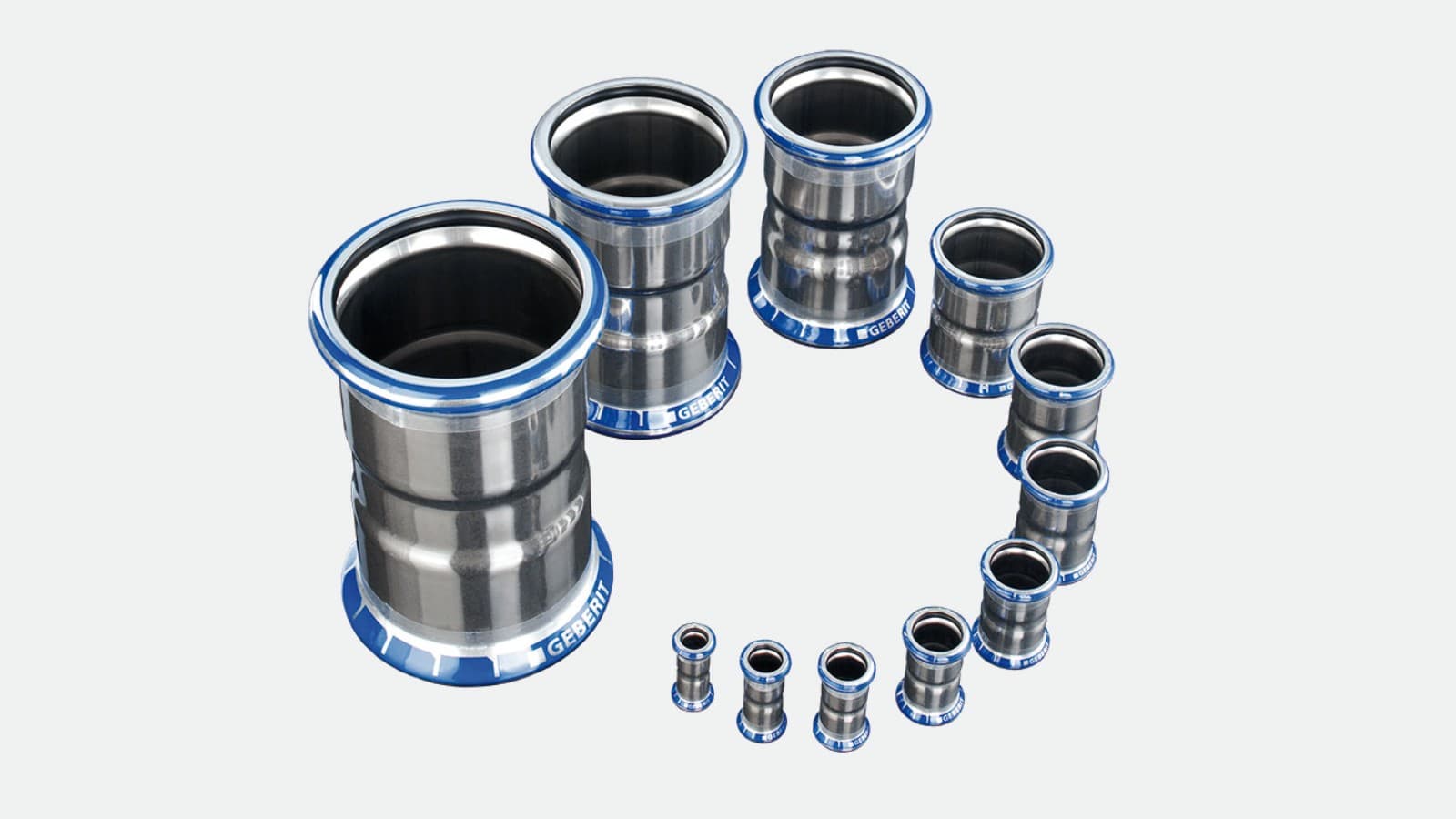 Geberit Mapress 스테인리스 스틸 압입 부품의 치수 Geberit Mapress 스테인리스 스틸 압입 부품의 치수